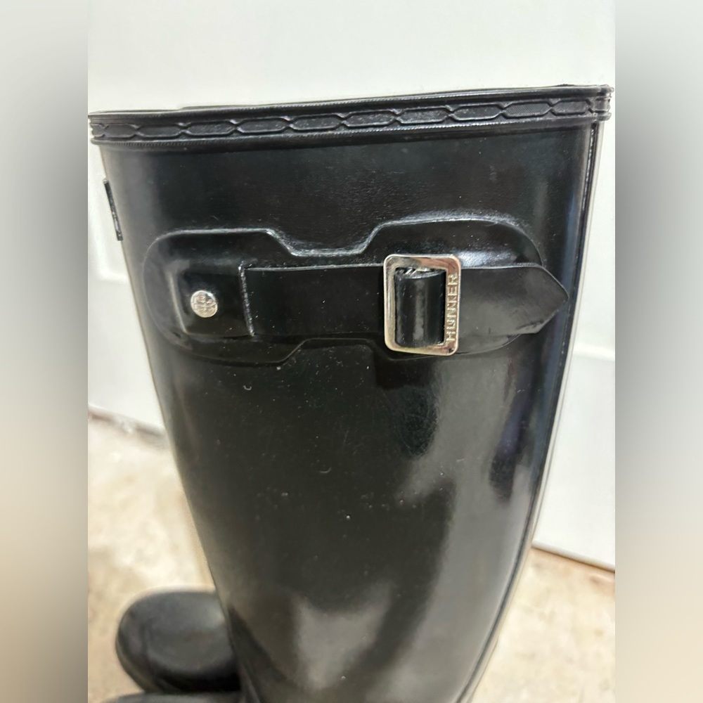Hunter Women's Original Tall Gloss Rain Boots size 6 black - Picture 10 of 16